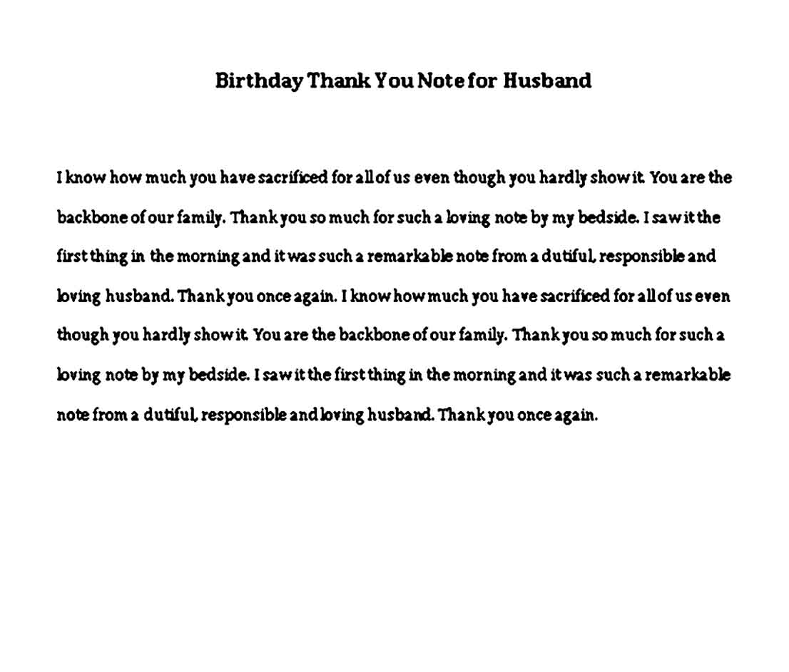 birthday thank you note for husband