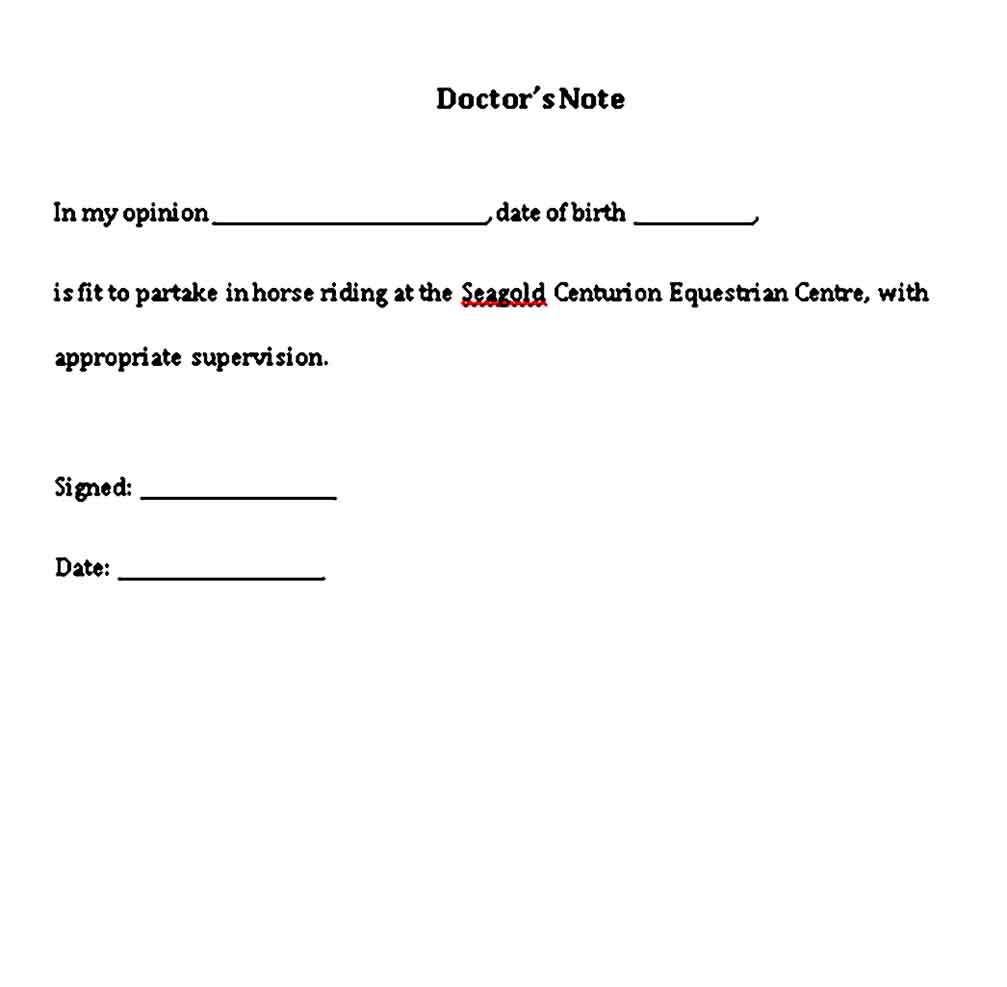 doctors note