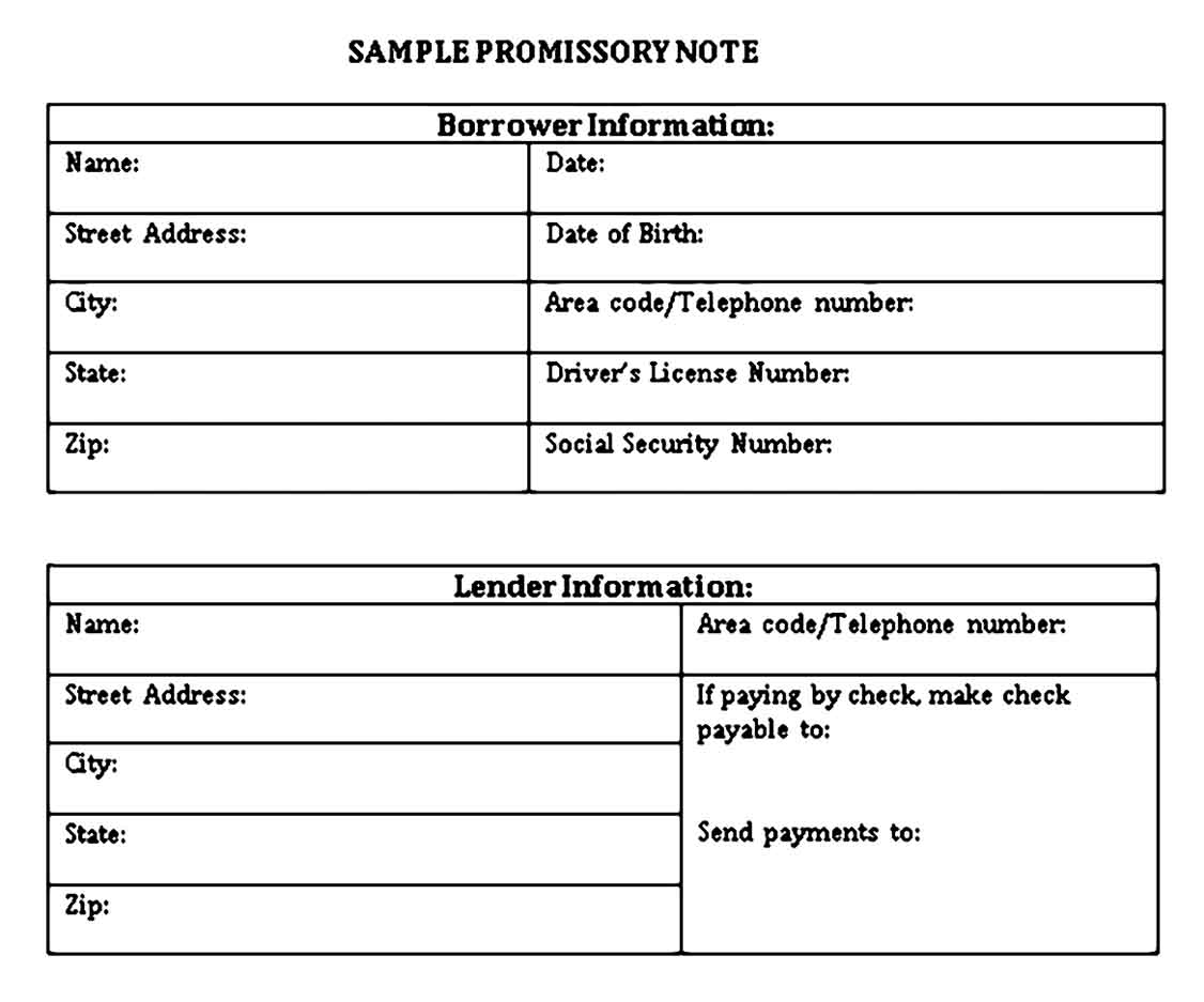 simple promissory note form