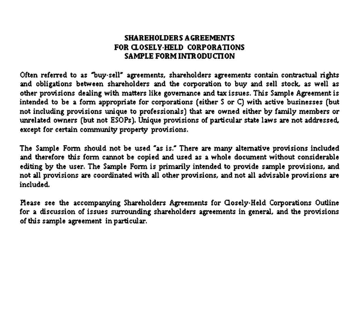 Nominee Shareholder Agreement