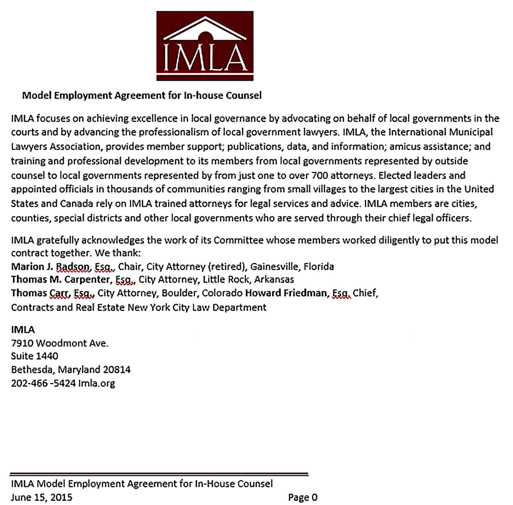 Sample Model Employment Separation Agreement