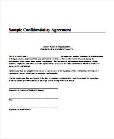 Sample Teacher Confidentiality Agreement