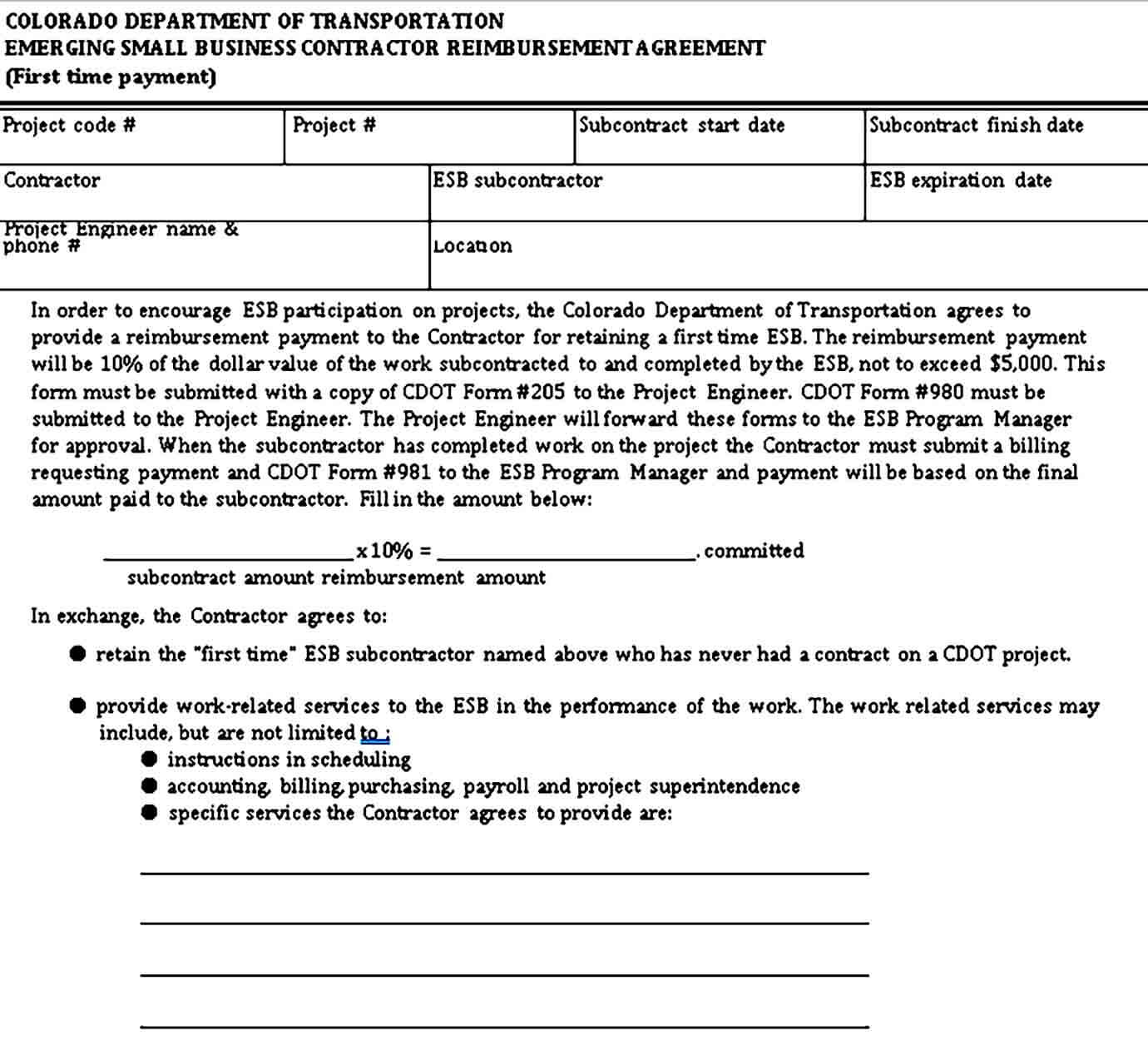 Small Business Contractor Agreement