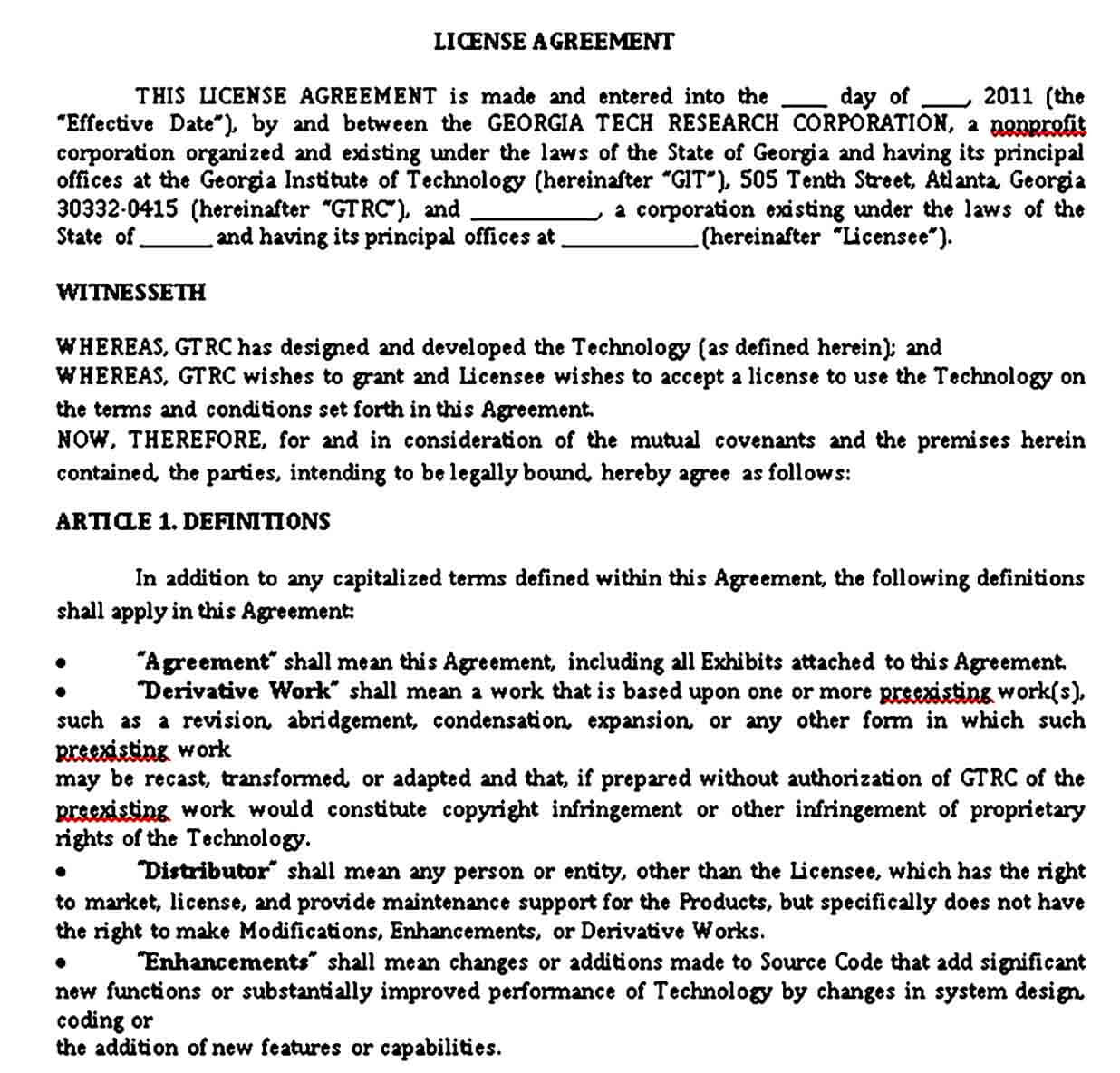 Software Full Rights License Agreement