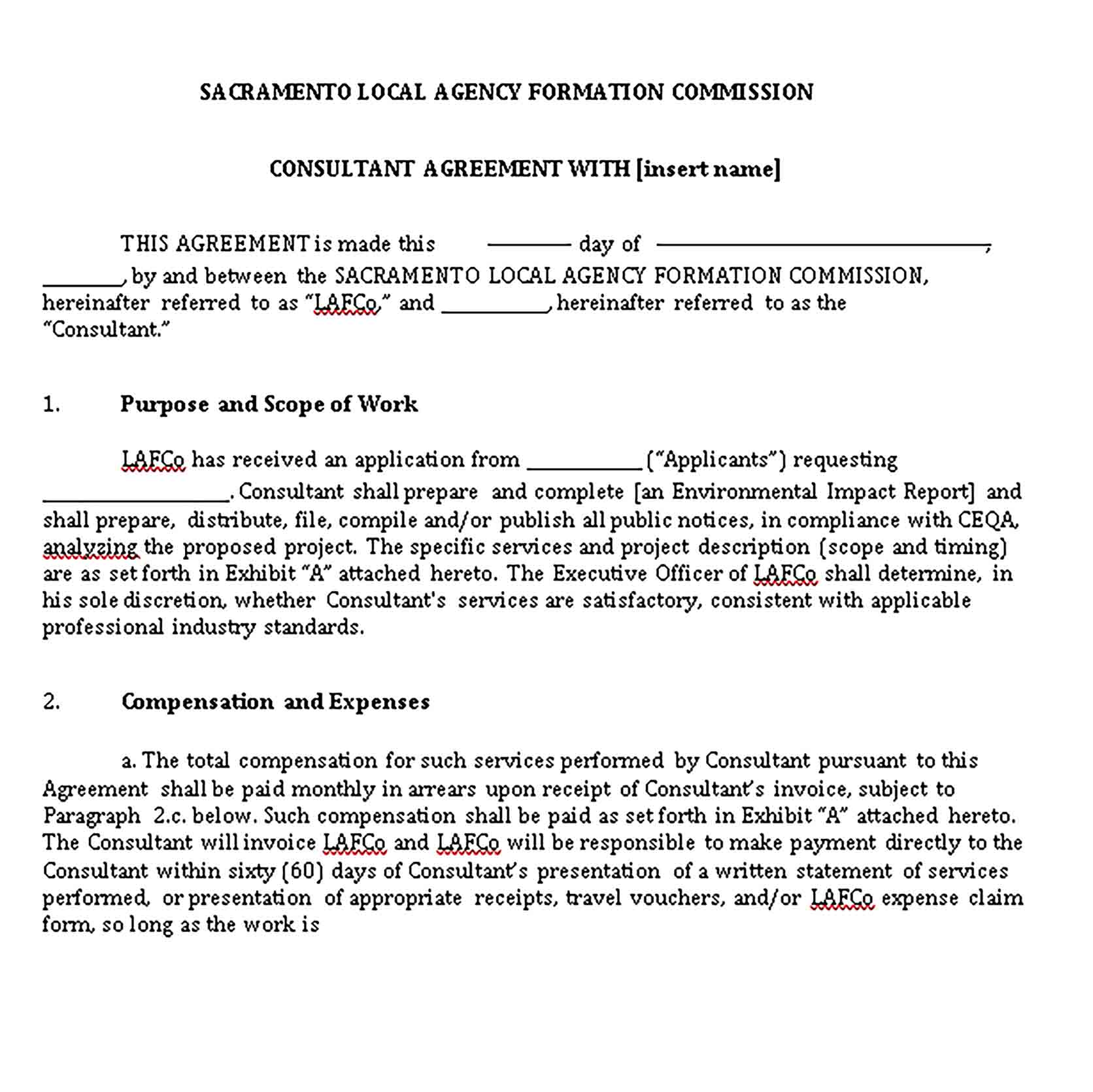 Templates Agency Agreement Sample