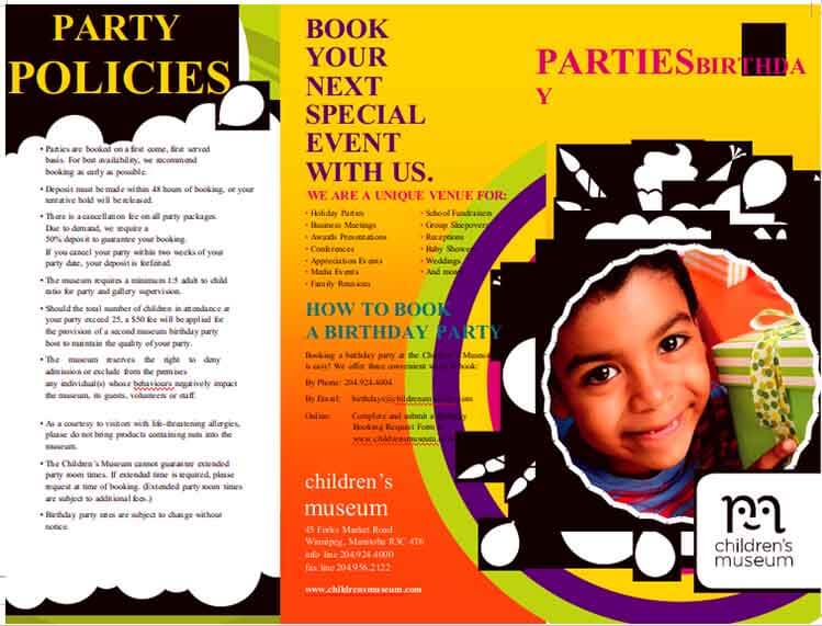 Templates Birthday Party Policies Itinerary Example