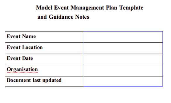 Templates Event Management Example