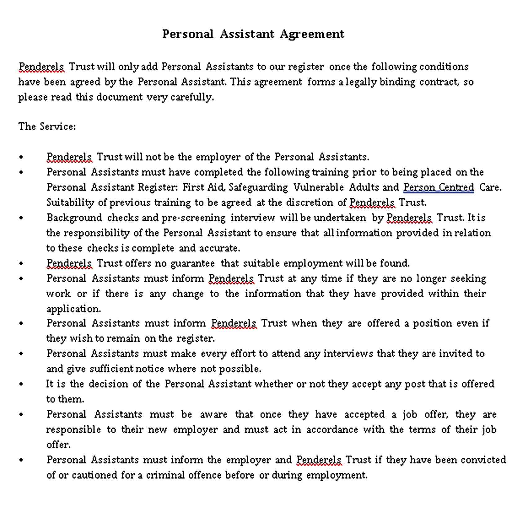 Templates Personal Assistant Confidentiality Agreement Sample