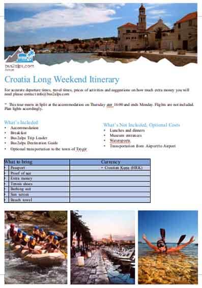 Templates Weekend Travel Example
