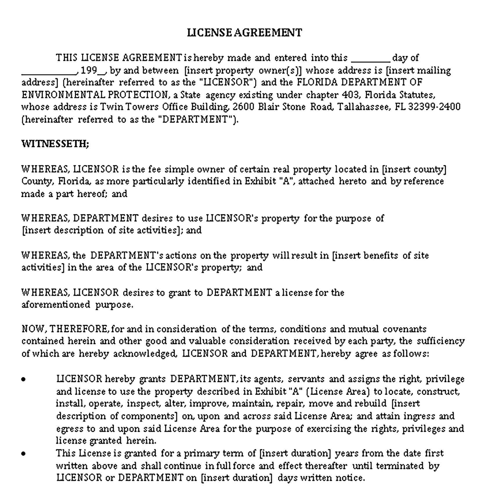 Templates product license agreement Sample
