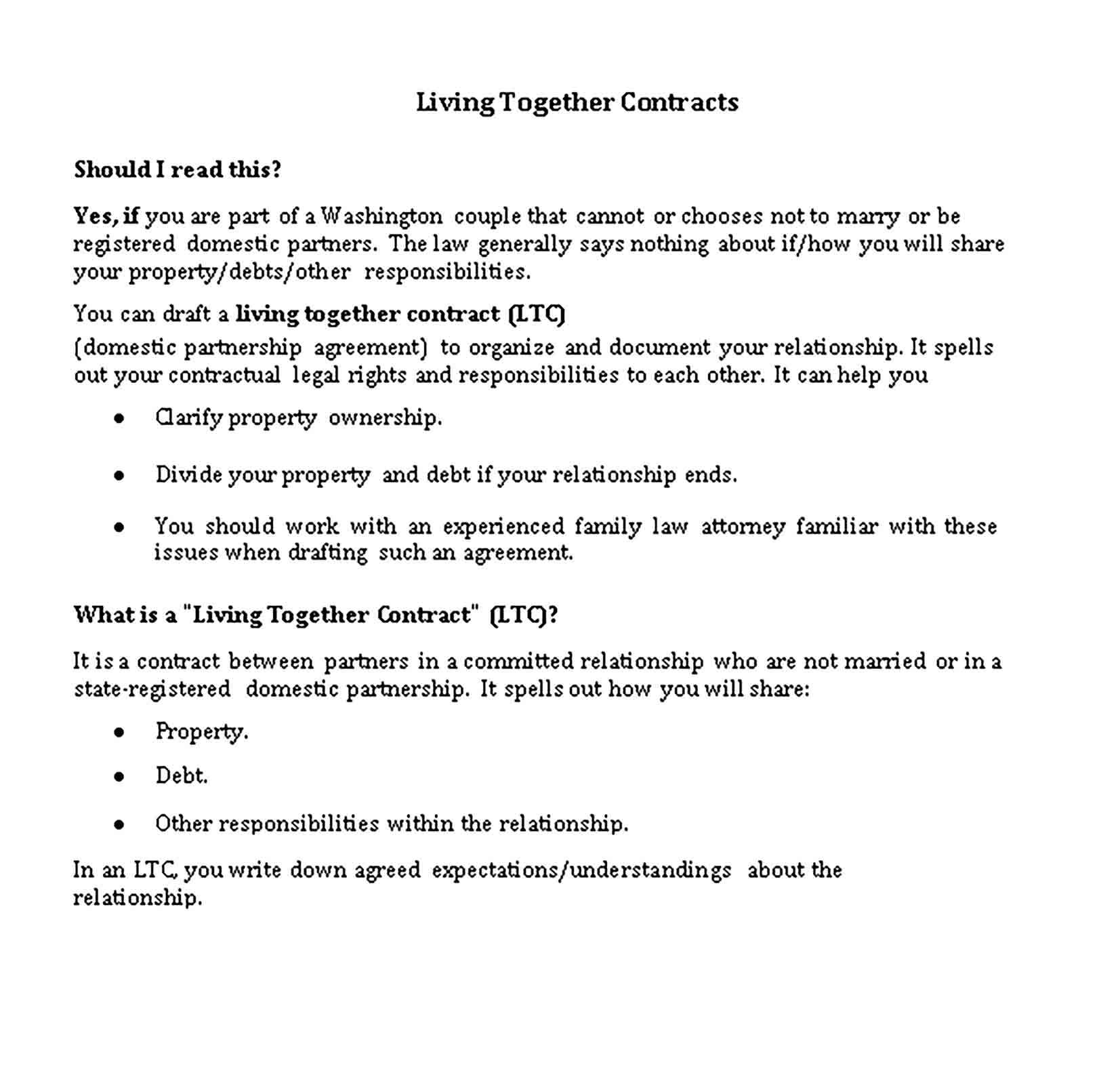 Templates relationship agreement Sample 002