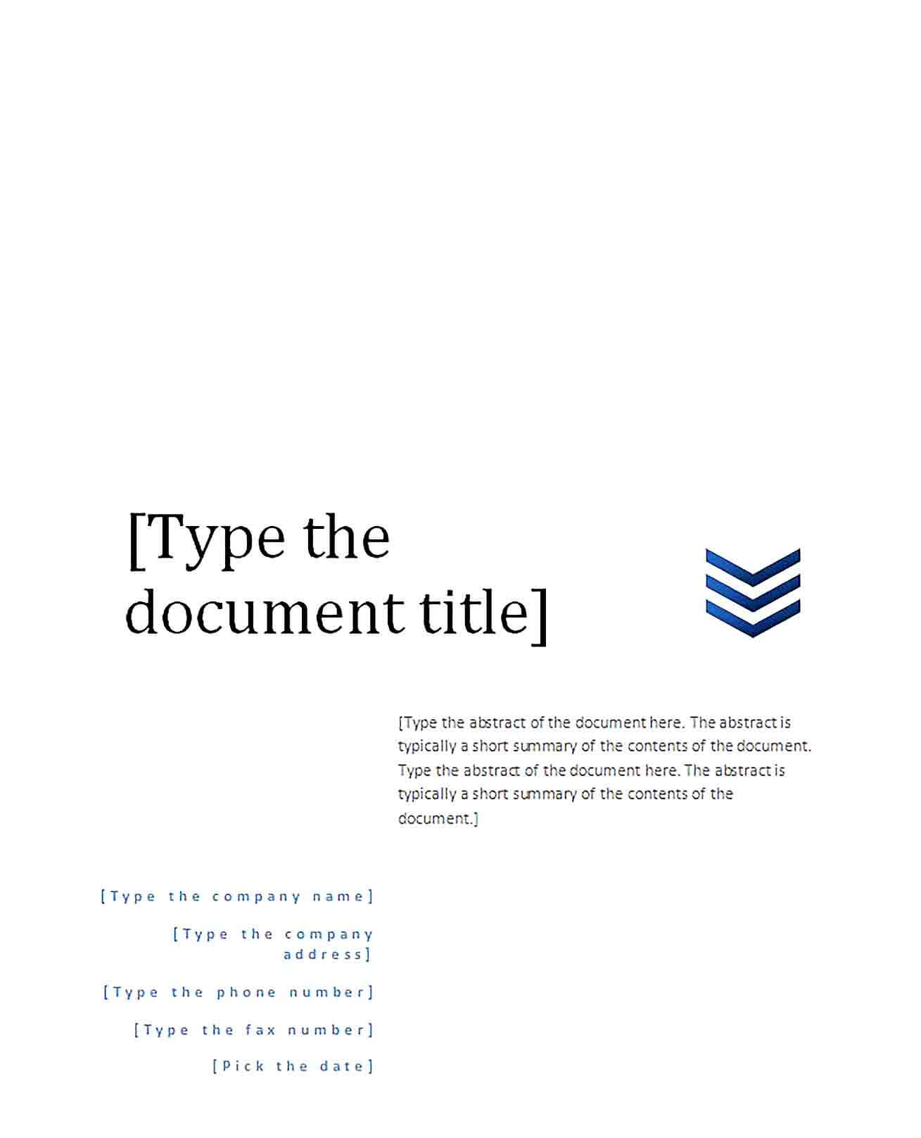 Report Cover Template