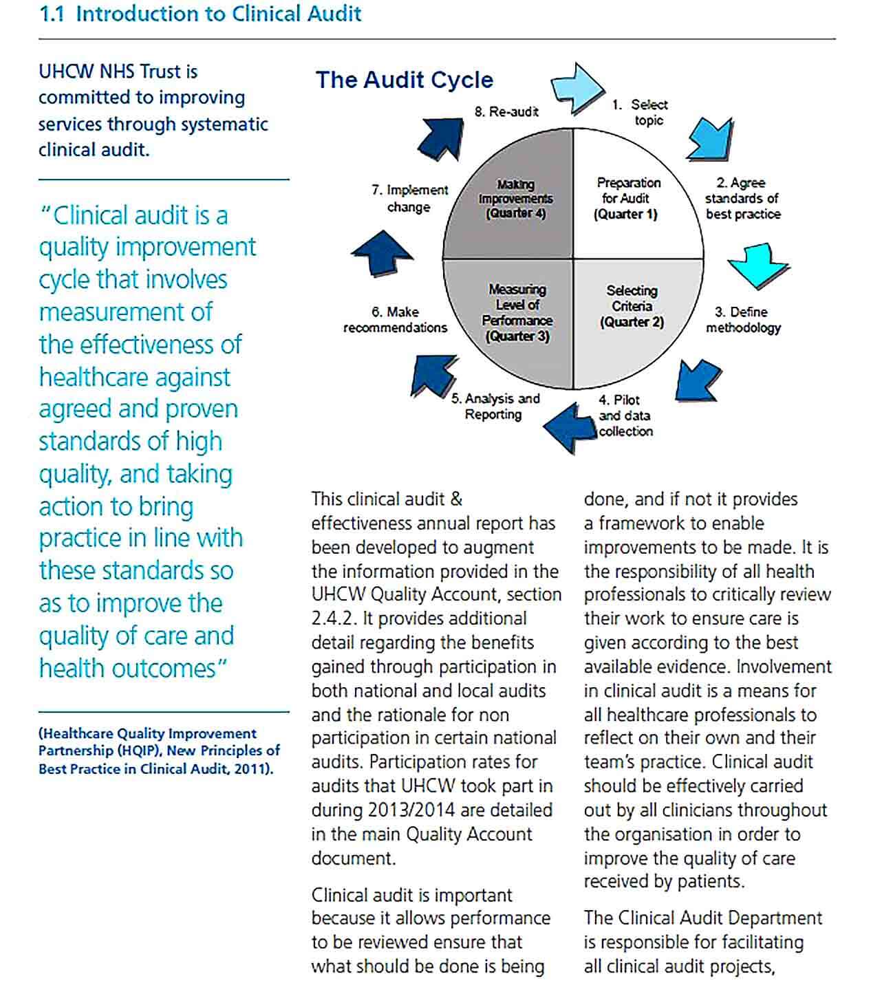 Sample Clinical Audit Effectiveness Annual Report