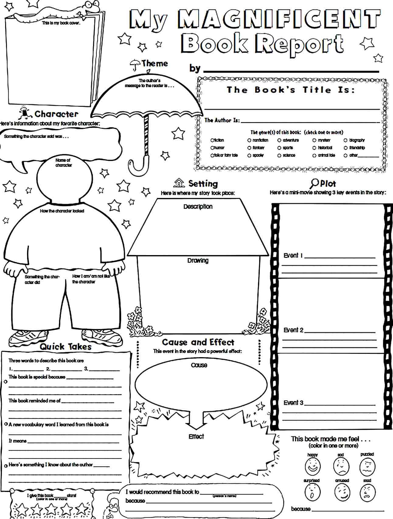 Sample Magnificent Book Report Template Sample