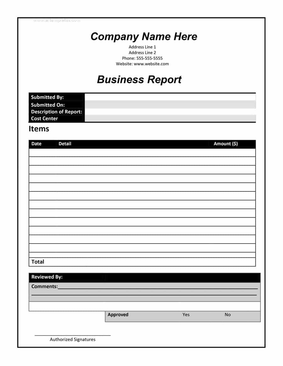 business report format3