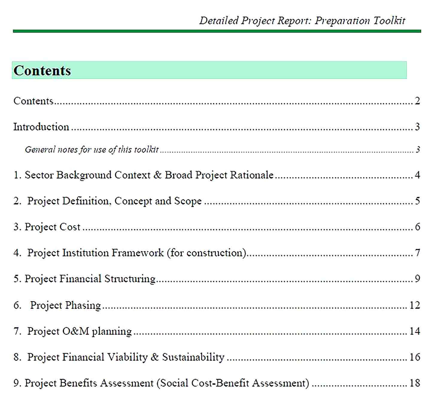 Sample Detailed Project Report Format