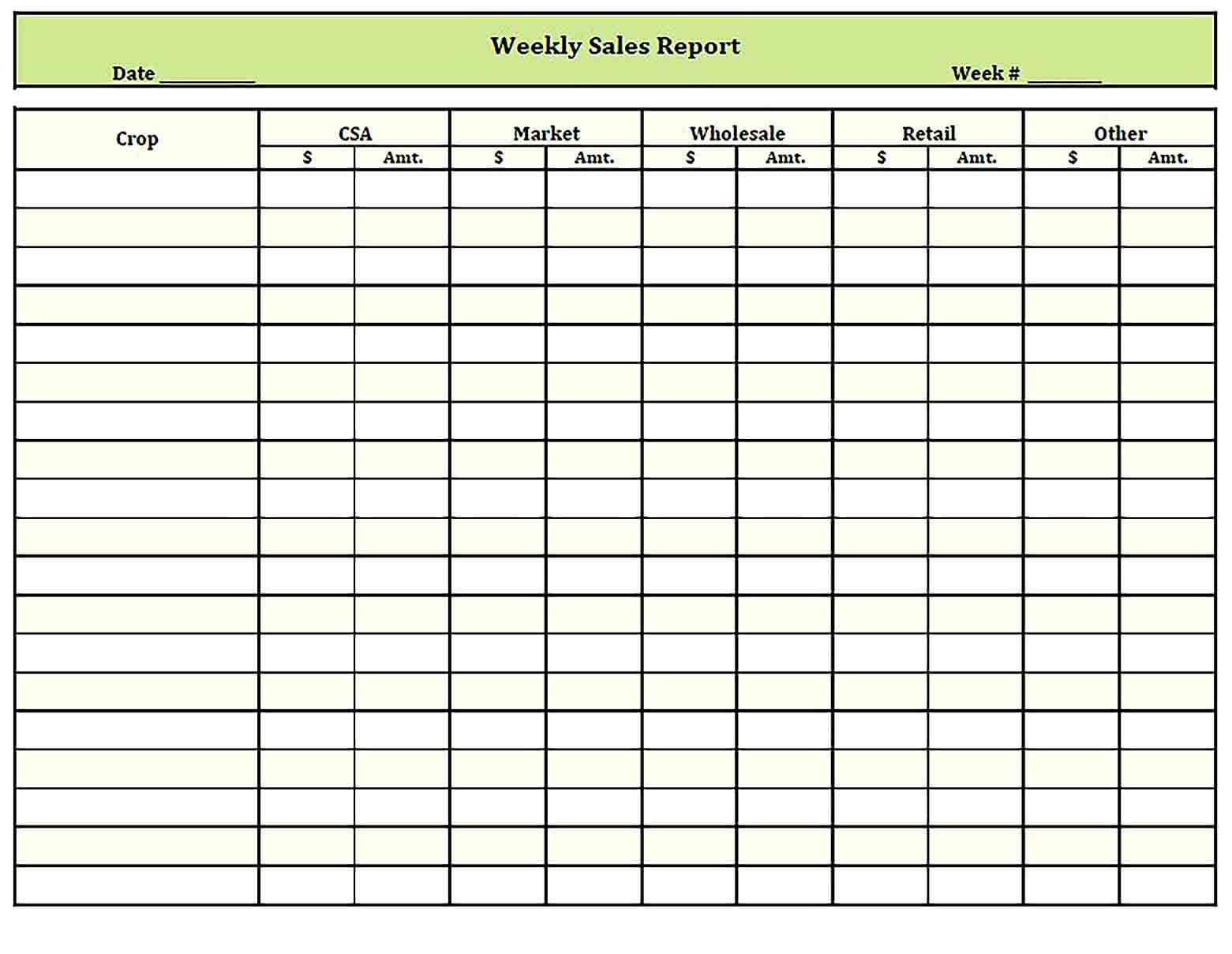 Sample weekly sales report template1