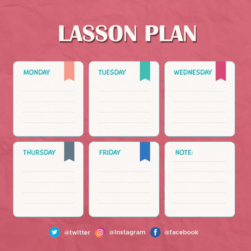 Lesson Plan psd templates