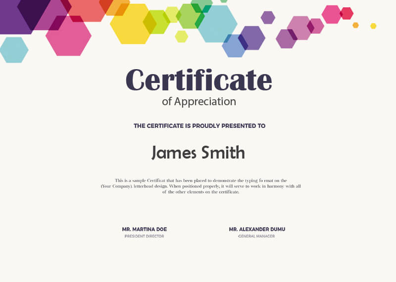 award certificate example psd design