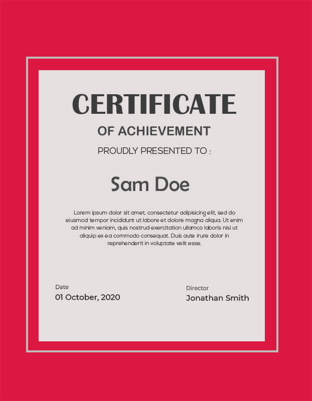 award certificate in photoshop