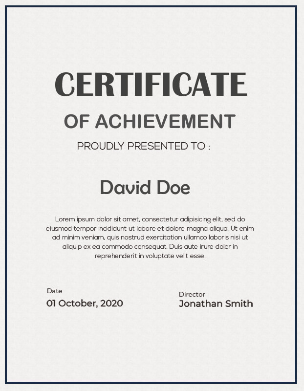 award certificate in psd design