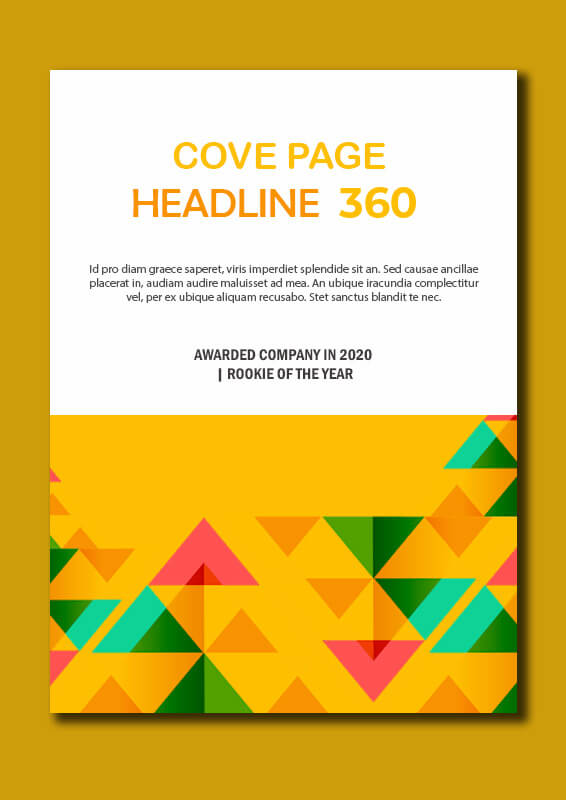 cover page in psd design