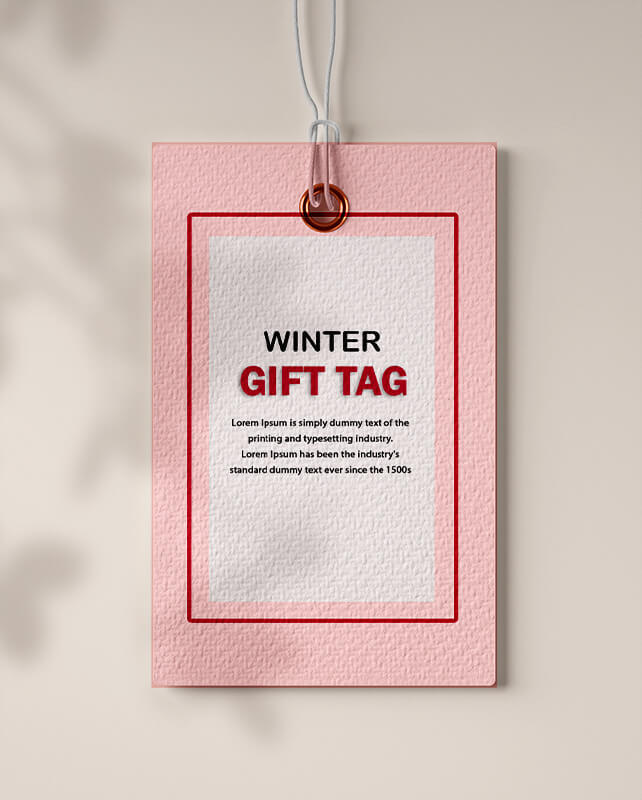 gift tag customizable psd design templates