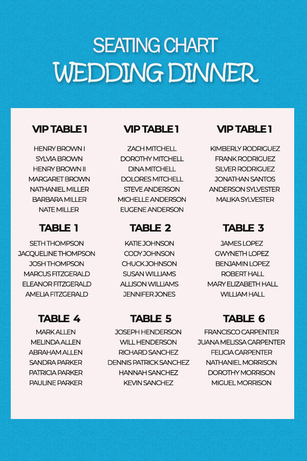 seating chart psd templates