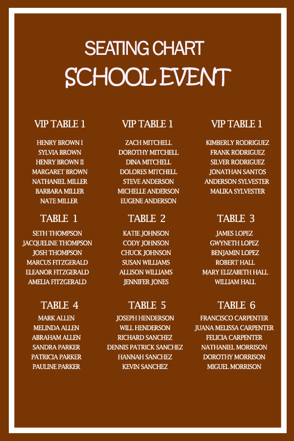 seating chart templates for photoshop