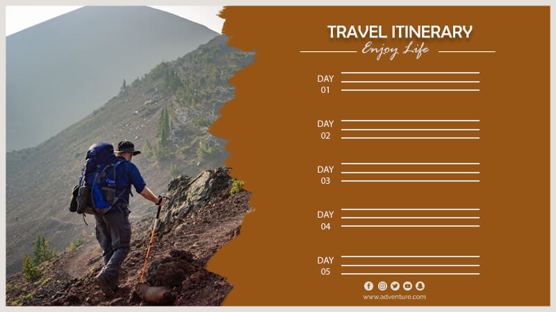 travel itinerary templates for photoshop