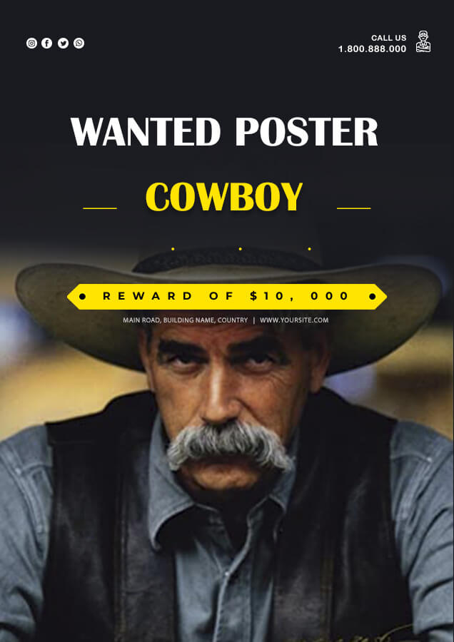 wanted poster example psd design