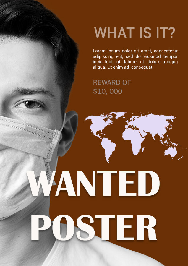 wanted poster psd