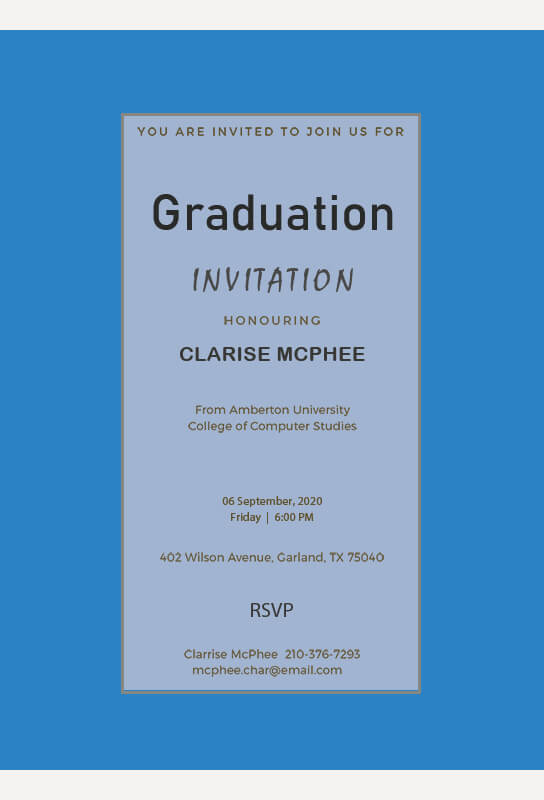 Graduation Invitation templates psd
