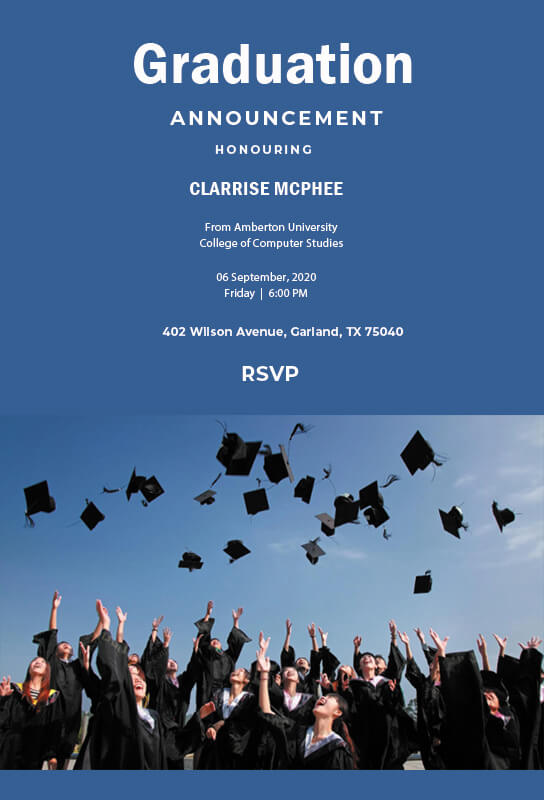 graduation announcement in photoshop