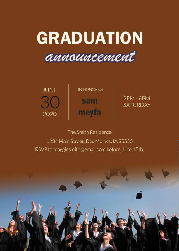 graduation announcement templates psd
