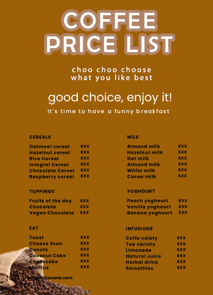 price list templates for photoshop