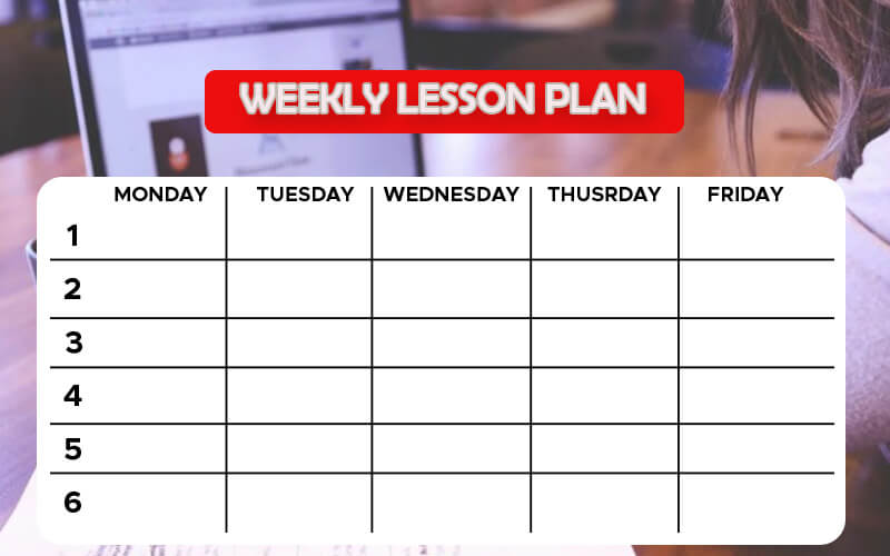 weekly lesson plan example psd design