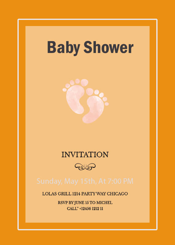 Baby Invitation example psd design