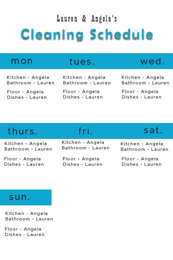 Cleaning Schedule customizable psd design templates