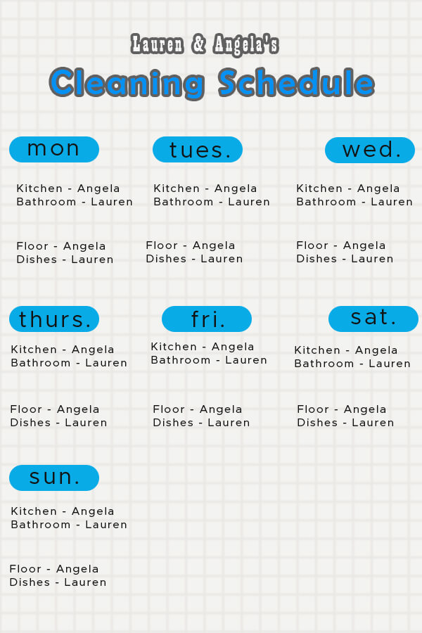 Cleaning Schedule psd templates