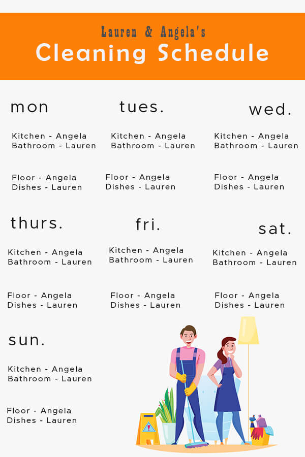 Cleaning Schedule templates psd