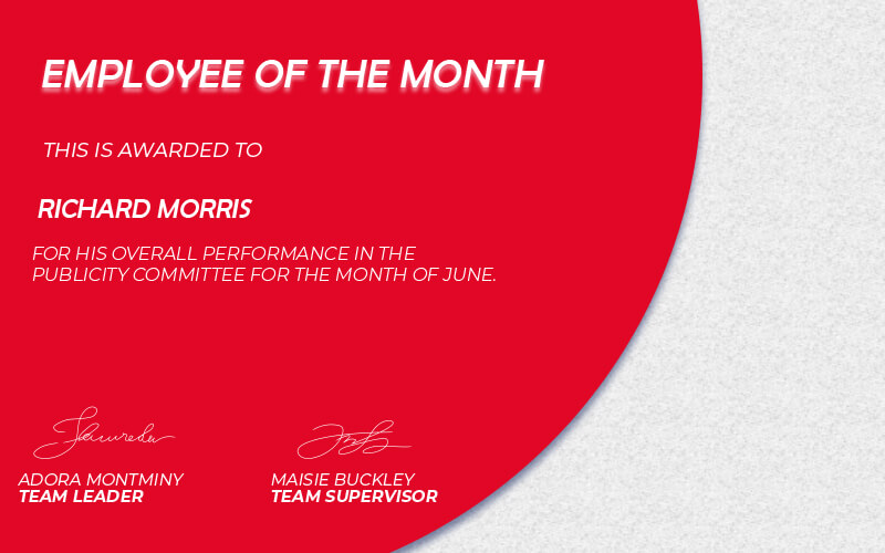 Employee of the Month psd templates