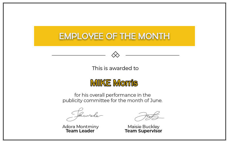 Employee of the Month psd