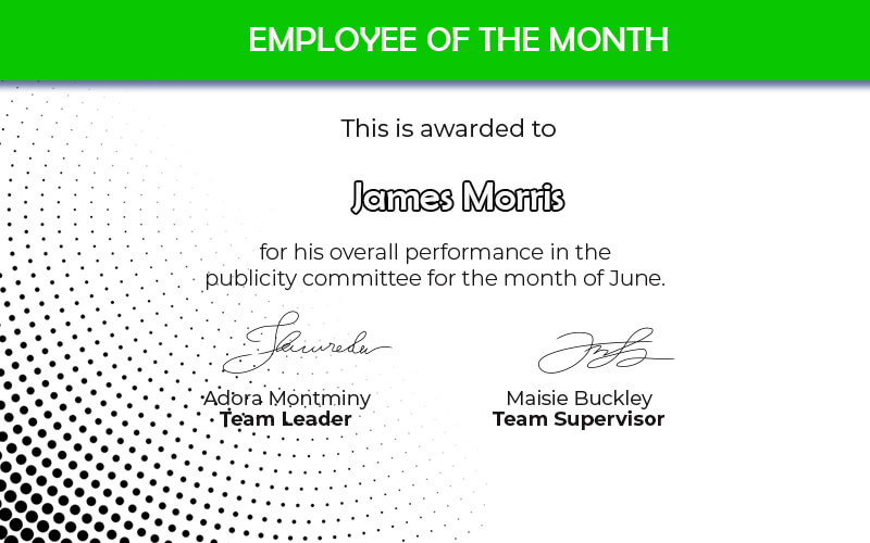 Employee of the Month templates for photoshop