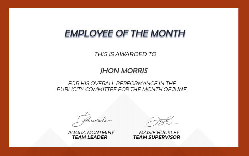 Employee of the Month templates psd