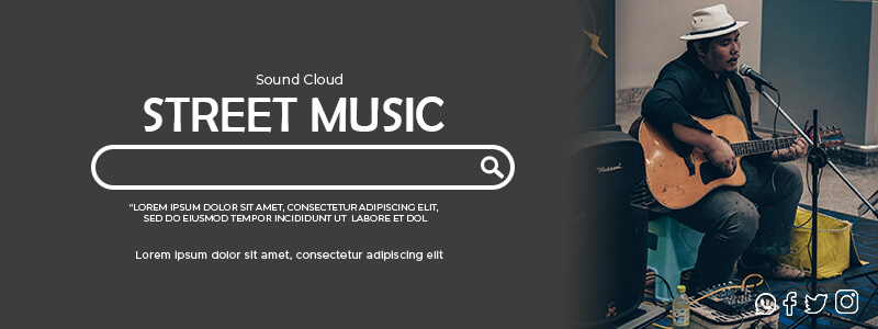Souncloud Banner in photoshop