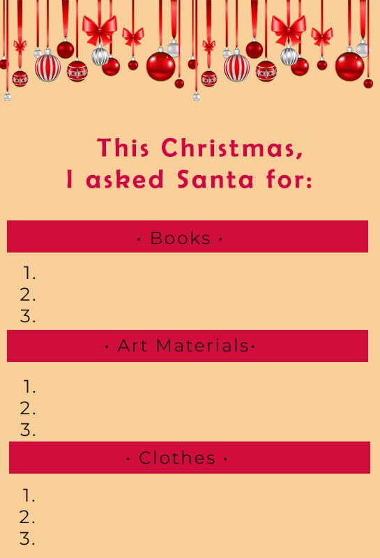 christmas wish list templates psd