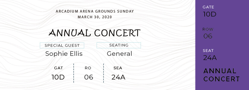 concert ticket templates psd