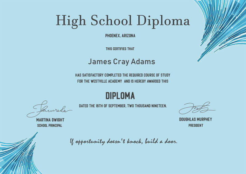 high school diploma in photoshop