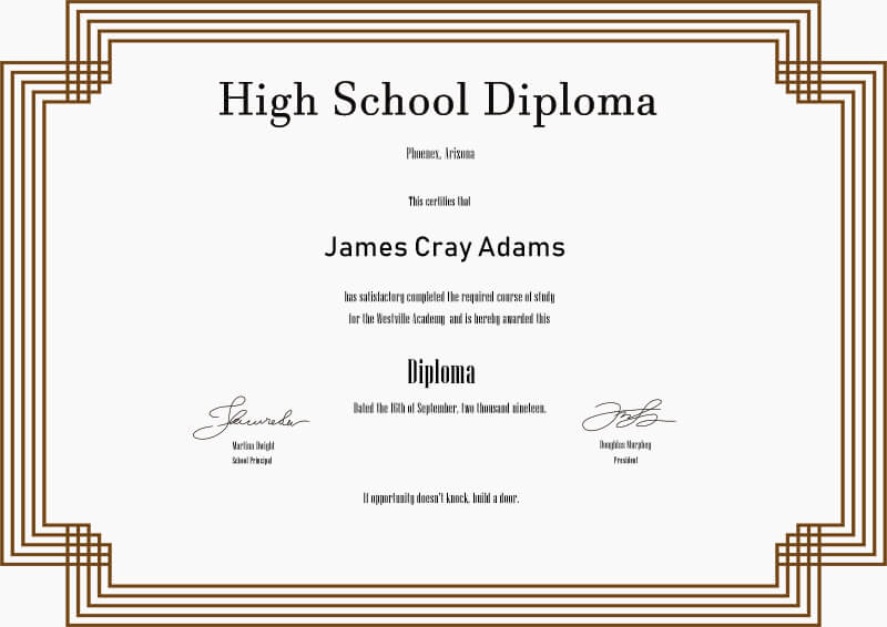 high school diploma psd templates